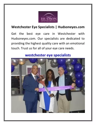 Westchester Eye Specialists  Hudsoneyes.com