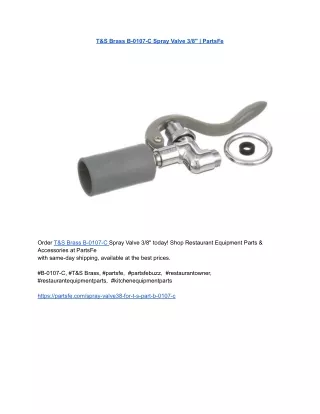 T&S Brass B-0107-C Spray Valve 3_8_ _ PartsFe