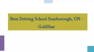 Best Driving School Scarborough, ON - GoldStar