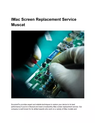 IMac Screen Replacement Service Muscat