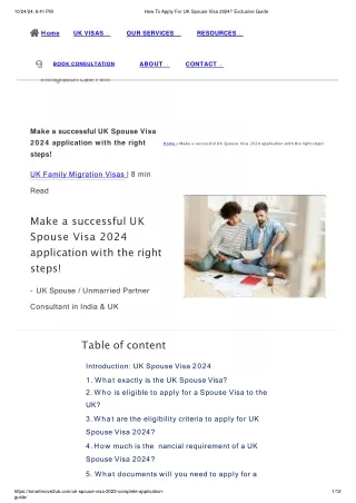 UK Spouse Visa 2024: How To Submit An Error-Free Application?