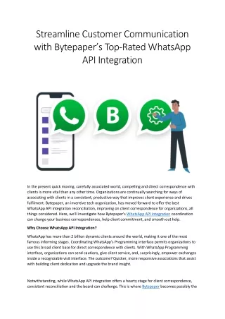 Simplify Customer Engagement with Bytepaper’s WhatsApp Automation