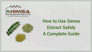 How to Use Senna Extract Safely A Complete Guide