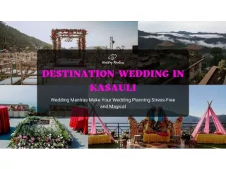 Book Best Wedding Resorts in Kasauli with Wedding Mantras