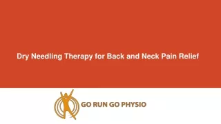 Transform Your Life: Dry Needling Therapy for Back and Neck Pain Relief