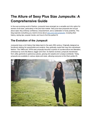 The Allure of Sexy Plus Size Jumpsuits_ A Comprehensive Guide