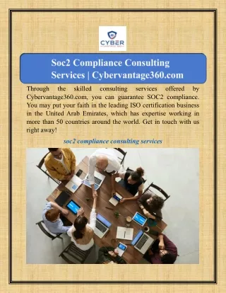 Soc2 Compliance Consulting Services | Cybervantage360.com
