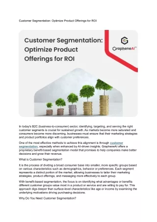 Customer Segmentation: Optimize Product Offerings for ROI