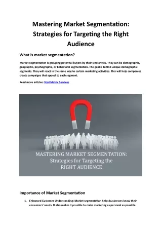 Mastering Market Segmentation