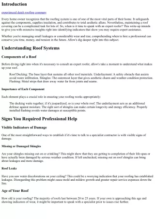 When Is It Time to Speak With an Expert Roofing professional?