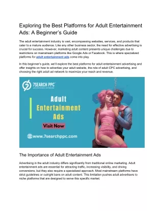 Exploring the Best Platforms for Adult Entertainment Ads_ A Beginner’s Guide