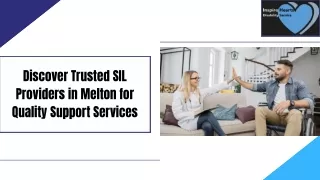 Discover Trusted SIL Providers in Melton for Quality Support Services