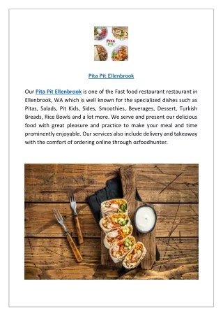 Pita Pit Ellenbrook - Fast Food Restaurant | Order Online