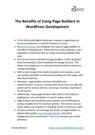 The Benefits of Using Page Builders in WordPress Development