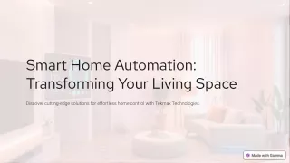 Smart Home Automation Transforming Your Living-Space