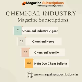 Chemical Industry-Magazine Subscriptions