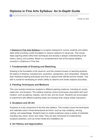 educationpointindia3.wordpress.com-Diploma in Fine Arts Syllabus An In-DepthnbspGuide