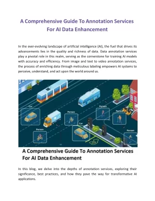 A Comprehensive Guide To Annotation Services For AI Data Enhancement