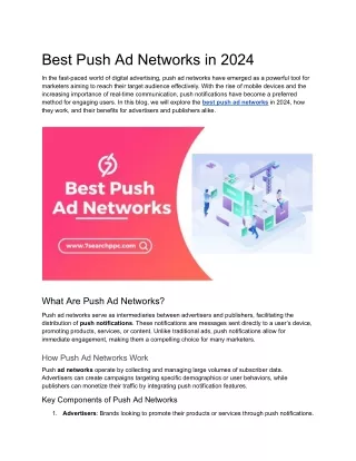 Best Push Ad Networks in 2024