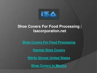 Shoe Covers For Food Processing  Isacorporation.net