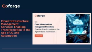 Cloud Infrastructure Management Services - Enabling Transformation in the Age of AI and Automation