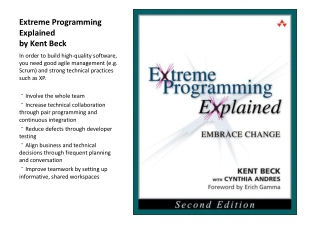 Extreme Programming Explained by Kent Beck