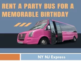 Rent a Party Bus for a Memorable Birthday