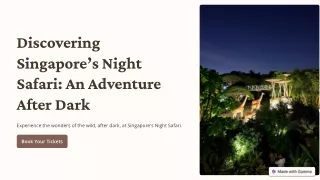 Discovering Singapore’s Night Safari An Adventure After Dark