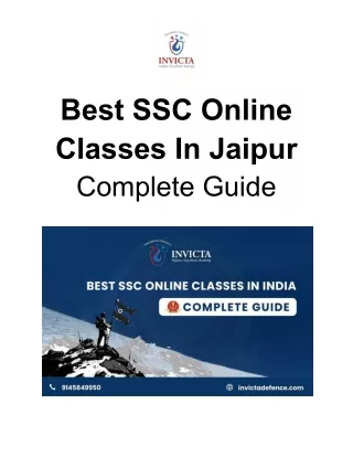 Best SSC Online Classes In Jaipur Complete Guide