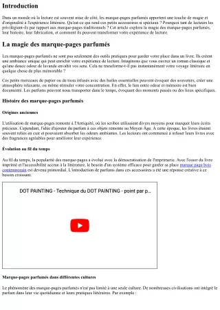 “La magie des marque-pages parfumés”