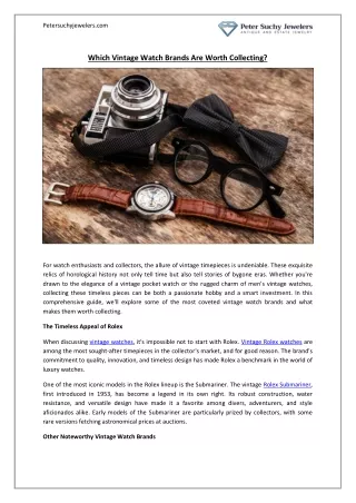 Which Vintage Watch Brands Are Worth Collecting.doc