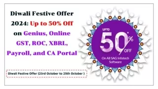 Diwali Special: Up to 50% Off on All SAG Infotech Software Products