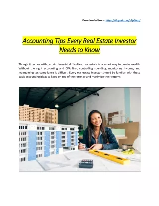 Accounting Tips Every Real Estate Investor Needs to Know