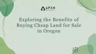 Exploring the Benefits of Buying Cheap Land for Sale in Oregon