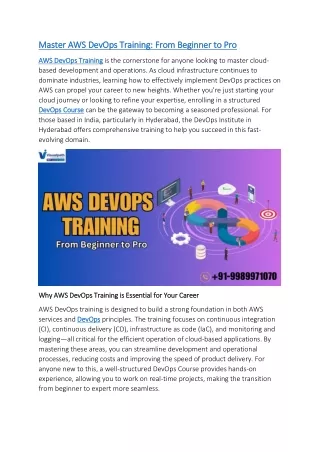 DevOps Institute in Hyderabad | DevOps Course