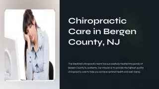 Chiropractor Bergen County NJ