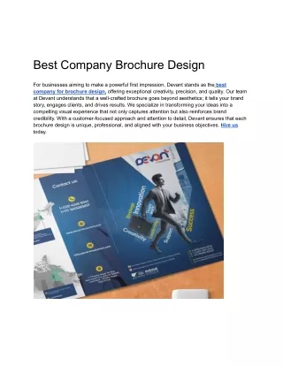 Best Company Brochure Design