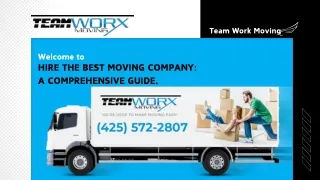 Hire the best moving company  A comprehensive guide.