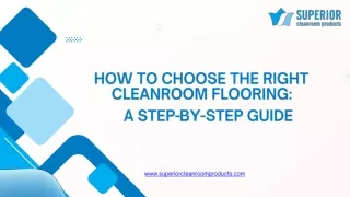 Cleanroom Flooring system