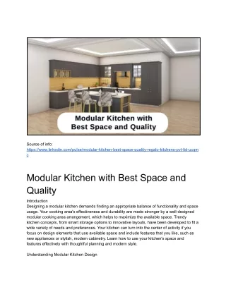 Modular Kitchen with Best Space and Quality