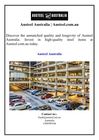 Austeel Australia  Austeel.com.au