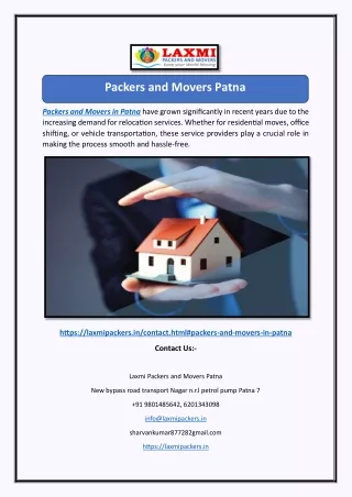 Packers and Movers Patna