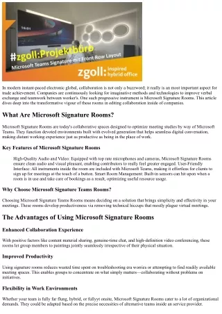 Revolutionizing Collaboration: The Power of Microsoft Signature Rooms