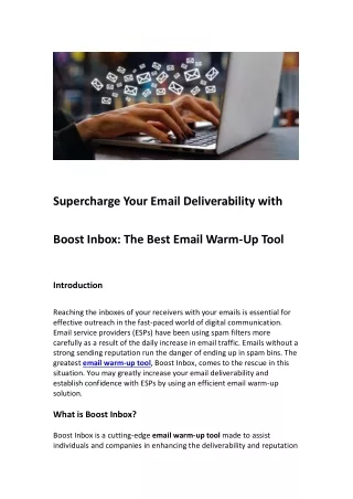 Supercharge Your Email Deliverability with Boost Inbox The Best Email Warm-Up Tool