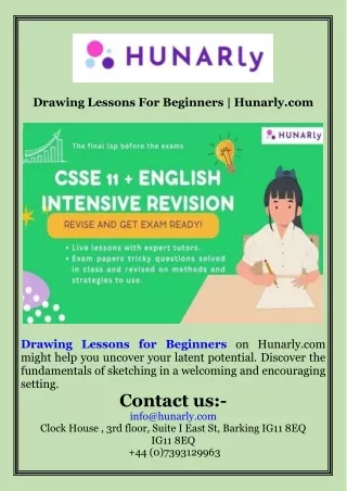 Drawing Lessons For Beginners  Hunarly.com