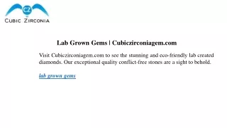 Lab Grown Gems Cubiczirconiagem.com