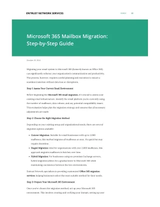 Microsoft 365 Mailbox Migration Step-by-Step Guide