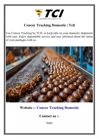 Concor Tracking Domestic   Tcil