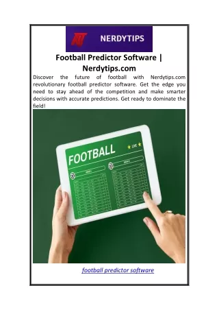 Football Predictor Software  Nerdytips.com