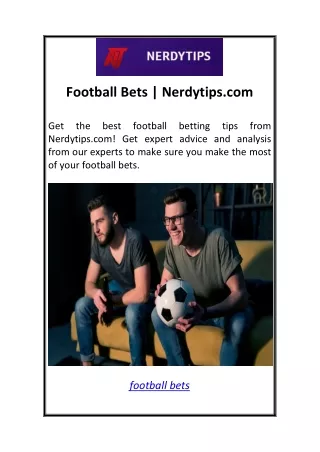 Football Bets  Nerdytips.com